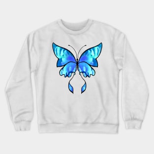 Blue Butterfly Crewneck Sweatshirt